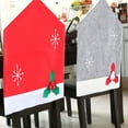 thumbnail image 4 of Gostoto Christmas Theme Dining Chair Cover,Non-Woven Back Slipcover Couple Hat,Banquet Holiday Festival Decor Home Party Decor Dining Room, 4 of 6