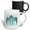Multicolor, variant on 3drose, Image of Abstract Black White and Turquoise Zebras, 11oz Magic Transforming Mug