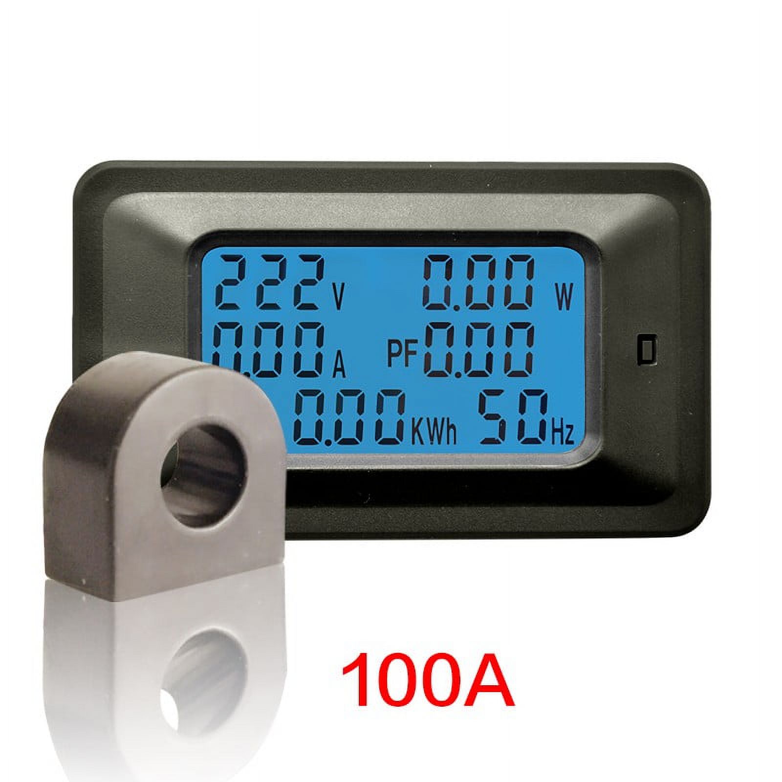 AC 110V-250V 100A LCD Digital Panel Power Watt Meter Monitor Voltmeter Ammeter
