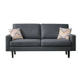 thumbnail image 2 of Gala 3 Piece Sofa and Chairs Set, Gray Fabric, 2 Pillows, Black Wood Frame, 2 of 5