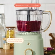 Beautiful 10-Cup Food Processor with Accessories, Sage Green by Drew Barrymore