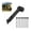 Black, variant on Multifunctional Camping Hammer & Tent Stake Puller with 8 Pegs, Heavy Duty Mallet with Hidden Storage Handle and Bottle Opener, for Outdoor Hiking, Backpacking