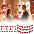 thumbnail image 2 of 3PC Valentine's Day Banner -DIY Required - Valentines Decorations - Valentines Felt Heart Garland Banner - Valentine's Day Outdoor Indoor Home Hanging Decor, 2 of 9