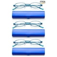 thumbnail image 1 of Newbee Fashion-Portable Compact Reading Glasses in Aluminum Case Metal Oval Shaped Reading Glasses with Spring Hinge in Portable Compact Case Lightweight Reader Slim Design Comfort fit, 1 of 7