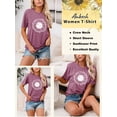 thumbnail image 5 of Anbech Sunflower Shirts for Women Graphic Tee Ladies Patriotic Tee Shirt Christian Top Short Sleeve, 5 of 7