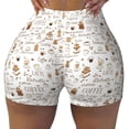 thumbnail image 2 of Fotbe Coffee Shorts Sin Costuras – Shorts Deportivos de Cintura Alta para Mujer, Elásticos para Gimnasio, Yoga, Running o Ciclismo-Large, 2 of 8