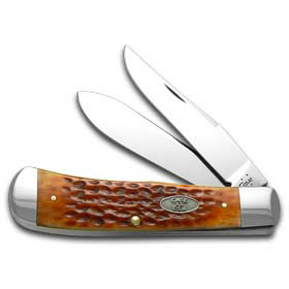 CASE XX Jigged Pocket Worn Whiskey Bone Panama Trapper Chrome Vanadium