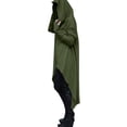 thumbnail image 4 of WTOBBY Women's Loose Comfortable High Neck Long Sleeve Solid Color Long Hoodie Top, Casual Oversized Pullover Sweatshirt for Everyday,Army Green L, 4 of 5