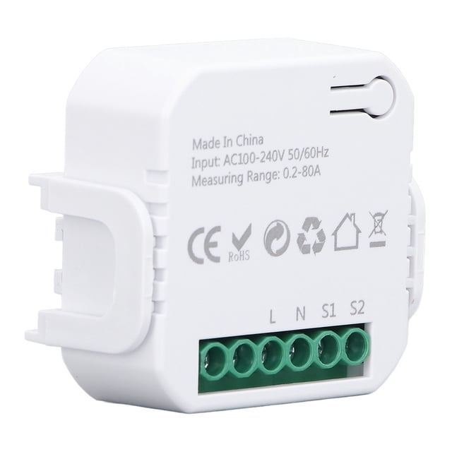 Monitor De Consumo Inteligente WiFi, Medidor De Energía Inteligente WiFi 100-240 V CA Monitoreo En Tiempo Real Control Remoto Fácil Instalación Alta Precisión Para El Hogar