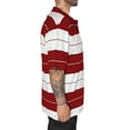 thumbnail image 3 of Mens Classic Old School Striped Midweight Pique Polo Shirt Street Casual Tshirt, 3 of 5