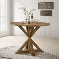 Windvale Counter Height Dining Table with Cross-Buck Base | 4-Person Set | Small Space Friendly