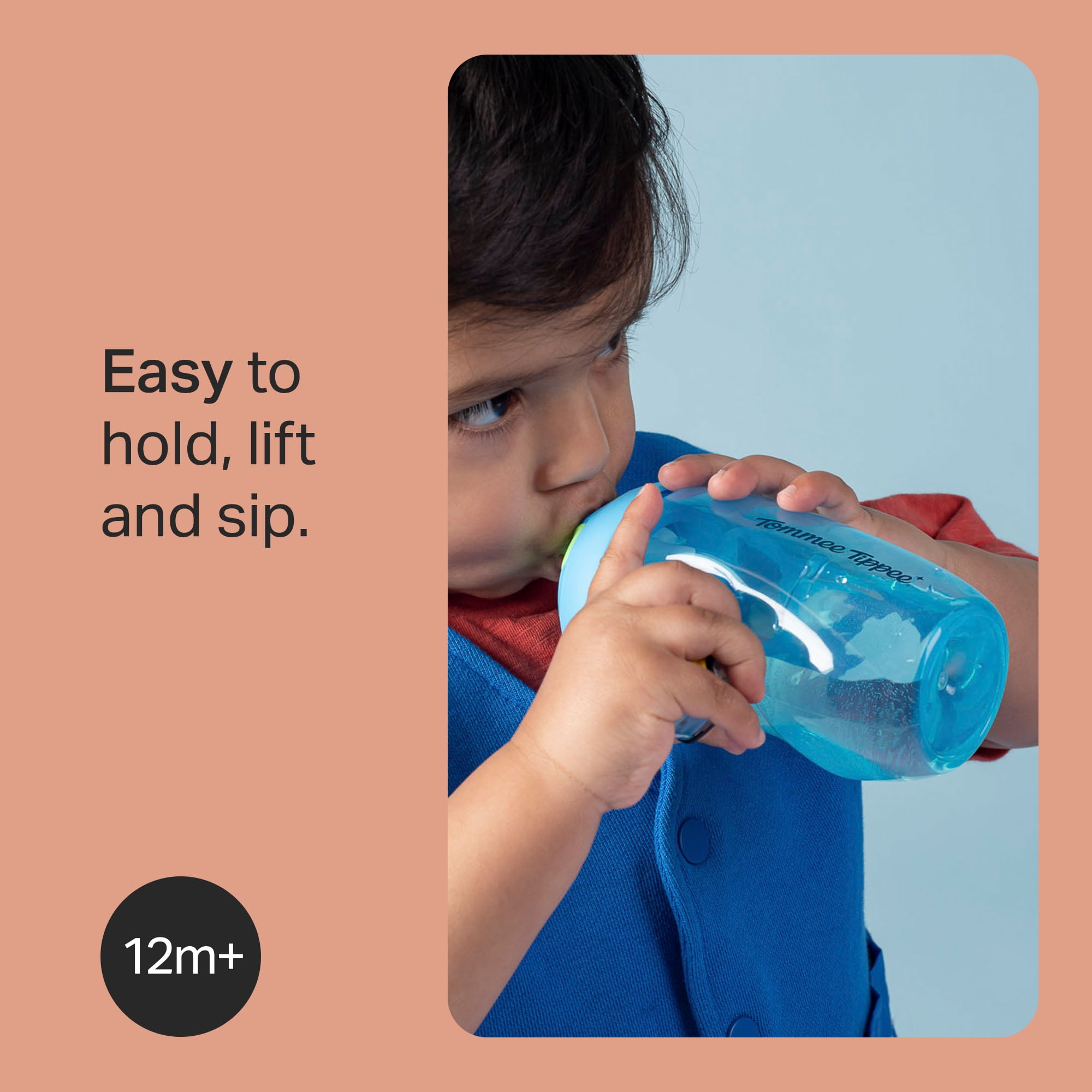 Tommee Tippee Non-Spill Sippy Toddler Cup, 12m+, 10oz, Leak-Proof, Blue, 1-Pack