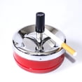 thumbnail image 5 of Cenicero pequeño plateado para exteriores, cenicero cromado para exteriores con tapa para cigarrillos, cenicero elegante, ceniceros de jardín para cigarrillos, grande, 5 of 5