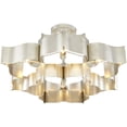 thumbnail image 7 of Silver Leaf Grand Lotus Silver Large Chandelier, 7 of 7