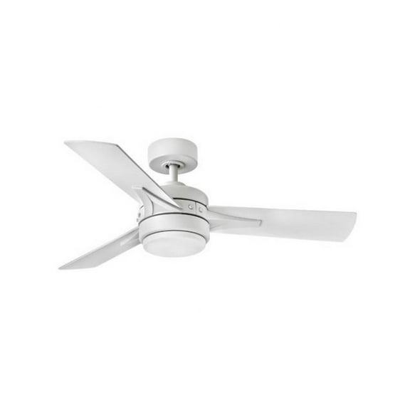 44 inch 3-Blade Ceiling Fan with Light Kit-Matte White Finish Bailey Street Home 81-Bel-4362396
