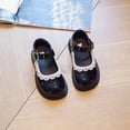 thumbnail image 5 of HAOTAGS Girls Princess Flats – Lace-Trimmed Soft Sole Casual Dress Shoes for Kids Black Size 12.5 Little Kids, 5 of 7