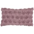 thumbnail image 1 of homeroots home decor 386253 Tea Pink Embossed Rose Lumbar Pillow, 1 of 1
