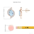 thumbnail image 2 of ANGARA Natural Oval 1.2 ct Aquamarine and Diamond Swirl Stud Earrings in 14K Rose Gold for Women (Size-7x5mm) | March Birthstone, Anniversary, Jewelry Gift for Women | Natural Aquamarine Earrings, 2 of 7