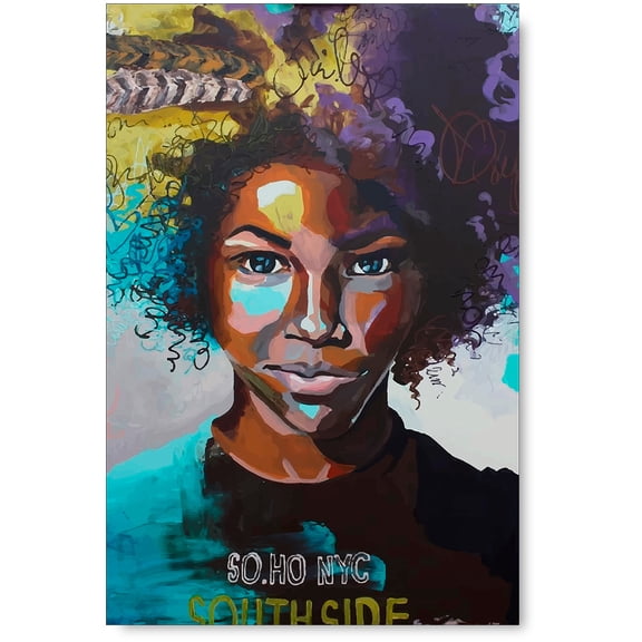 Awkward Styles African Woman Canvas African Girls Modern Painting Nifty Bathroom Decor African Wall Art Ready to Hang Picture African Wall Decor Digital Art Decals Made in USA Framed Canvas Prints