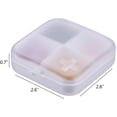 thumbnail image 5 of Pill Organizer - Portable Pill Box Small Pill Container for Purse or Pocket, Excellent Pill Storage Case (White, 4 Compartment), 5 of 5