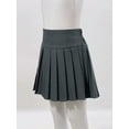 thumbnail image 4 of TSSOE School Uniform Girls Pleated Mini Skirt High Waist A-line Tennis Skirts Gray 11-12, 4 of 7