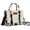 COW-Black, variant on Wrangler Medium Tote Bag for Women Canvas Structured Satchel Purse with Braided Straps Top-handle Handbag with Zipper Pocket, COW-Black