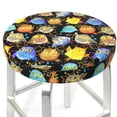 thumbnail image 3 of Gukieu Cartoon Bird Owl Print Round Chair Cover, Dust-proof and Non-slip Bar Chair Protective Cover, Suitable for Bars, Restaurants, Offices-14 inch, 3 of 7
