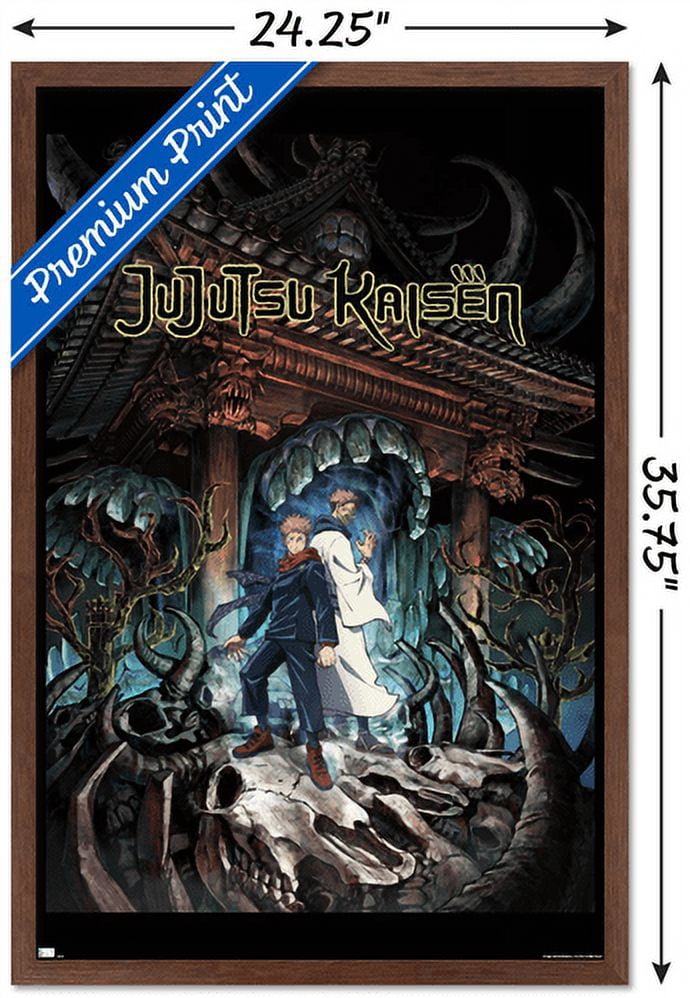 Jujutsu Kaisen - Key Art English Wall Poster, 22.375" x 34", Framed