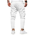 thumbnail image 3 of Liacowi Men Casual Jogger Pants Solid Color Drawstring Workout Cargo Trousers Sweatpants with Pockets for Streetwear Travel, 3 of 4