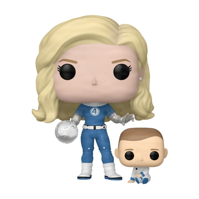 Figura Coleccionable Funko Pop & Buddy Los Cuatro Fantásticos Mujer Invisible y Franklin 2 Piezas