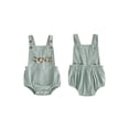 thumbnail image 2 of Cenuakty Infant Boy Birthday Bubble Romper Sleeveless Square Neck Cute Mallard Duck Letters Embroidery Jumpsuit, 2 of 9