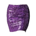 thumbnail image 3 of Moda mujer s lápiz vestido chica Streetwear elástico Mini lentejuelas abrigo para fiesta cumpleaños Festival verano Accesorios , Violeta Hugo Vestido de moda, 3 of 7