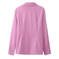 thumbnail image 4 of Hvyesh Womens Button Down Dress Shirt Long Sleeve Work Tops Business Casual Blouses Solid Oxford T-shirt, 4 of 9