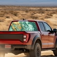 thumbnail image 3 of SEANATIVE Rear Window Decals for Trucks Full Back Window Decals Stain-resistant Pickup Graphic Perforated One-Way Vision Film Sticker Car Decoration, Marble Green Gold, 3 of 7