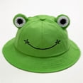 thumbnail image 4 of Lindo sombrero de pescador con forma de rana verde, sombrero de pescador de algodón de verano para adultos, sombrero de pescador de ala ancha divertido para mujeres - Verde, 4 of 4