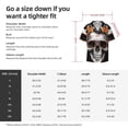 thumbnail image 2 of Salouo Flower Horn Skull A Pattern Cuban Collar Shirts for Men Button-Down Shirt Men's Short Sleeve Shirts Hawaiian Shirts Casual Shirts -Large, 2 of 6