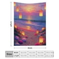 thumbnail image 3 of Creowell Wicked Dreamy Beach Blanket, ,Cozy   Throw with Coastal Sunset Lantern Ocean Wave Design,Soft Lightweight Gifts Blankets for Women,Sofa Bed Travel Living Room Decor 30*40in, 3 of 7
