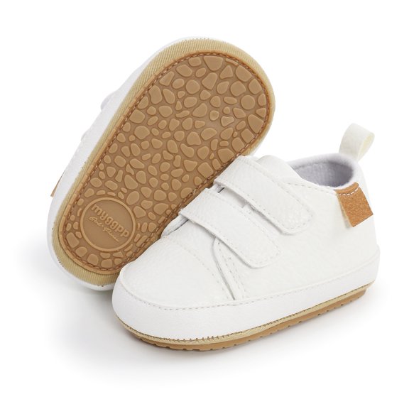 Baby Boys Girls Shoes Non-Slip Rubber Sole High-Top PU Leather Sneakers Infant First Walking Shoes Toddler Crib Shoes Newborn Flats.