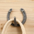 thumbnail image 6 of Raindrops 4 Pcs Horseshoe Hooks Set Iron Retro Wall Mounting for Study Organization, 6 of 8