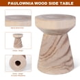 thumbnail image 3 of Wooden side table, wooden stump side table, natural paulownia round coffee table, wooden stump stool, natural paulownia hand-carved, suitable for living room, bedroom, garden, terrace, 3 of 7