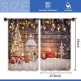 thumbnail image 3 of Christmas Tree Winter Kitchen Curtains 27.5W x 39L Inch Xmas Farmhouse Rustic Holiday Rod Pocket Short Small Window Treatment Drapes Decor 2 Panels, 3 of 8
