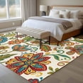 thumbnail image 4 of Paisley Boho Floral Area Rugs 5'x7', Washable Small Throw Rugs for Laundry Room Playroom, Vintage Flowers Botanical Indoor Outdoor Rug Non-Slip Low Pile Carpet Runner Reversible Floor Mats, 4 of 8