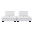 thumbnail image 3 of Tufted Loveseat Sofa Set, Fabric, White, Modern Contemporary Urban Design, Living Lounge Room Hotel Lobby Hospitality, 3 of 6