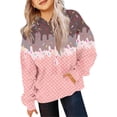 thumbnail image 2 of FINALGANG Kids Ice Cream Waffle Print Hoodie Boys Girls Comfortable Long Sleeve Pullover Sweatshirt With Kangaroo Pocket For Casual Daily Wear Leisure Top, 2 of 3