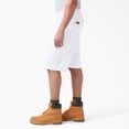 thumbnail image 3 of Dickies Men's FLEX Relaxed Fit Utility Painter's Shorts, 13", White, 32, 3 of 5