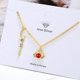 thumbnail image 5 of Colgante con forma de corazón de circonita cúbica y cadena de oro para niñas, collar sencillo y bonito en forma de Y para mujer o novia, plateado, 5 of 5