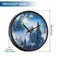 thumbnail image 3 of Voice Activated Clock with Glow Light 12 Inch Large Silent Wall Clock Battery Operated for Home Decor A Beautiful Winter Landscape, 3 of 8