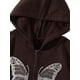 thumbnail image 3 of VISgogo Sudaderas con Capucha para Mujer Sudaderas, Chaqueta de Estilo Suelto con Cierre de Cremallera y Patrón de Mariposa de Manga Larga VISgogo moda, 3 of 5