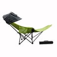 thumbnail image 1 of Silla reclinable de camping, silla reclinable portátil, silla de playa para camping, jardín y picnics. verde, 1 of 8