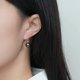 thumbnail image 5 of Pendientes colgantes de perlas negras de Tahití, 9-10 mm Pendientes colgantes con gancho para oreja de perlas negras cultivadas de agua salada genuinas de Tahití con diamante real y oro de 18 quilate, 5 of 5